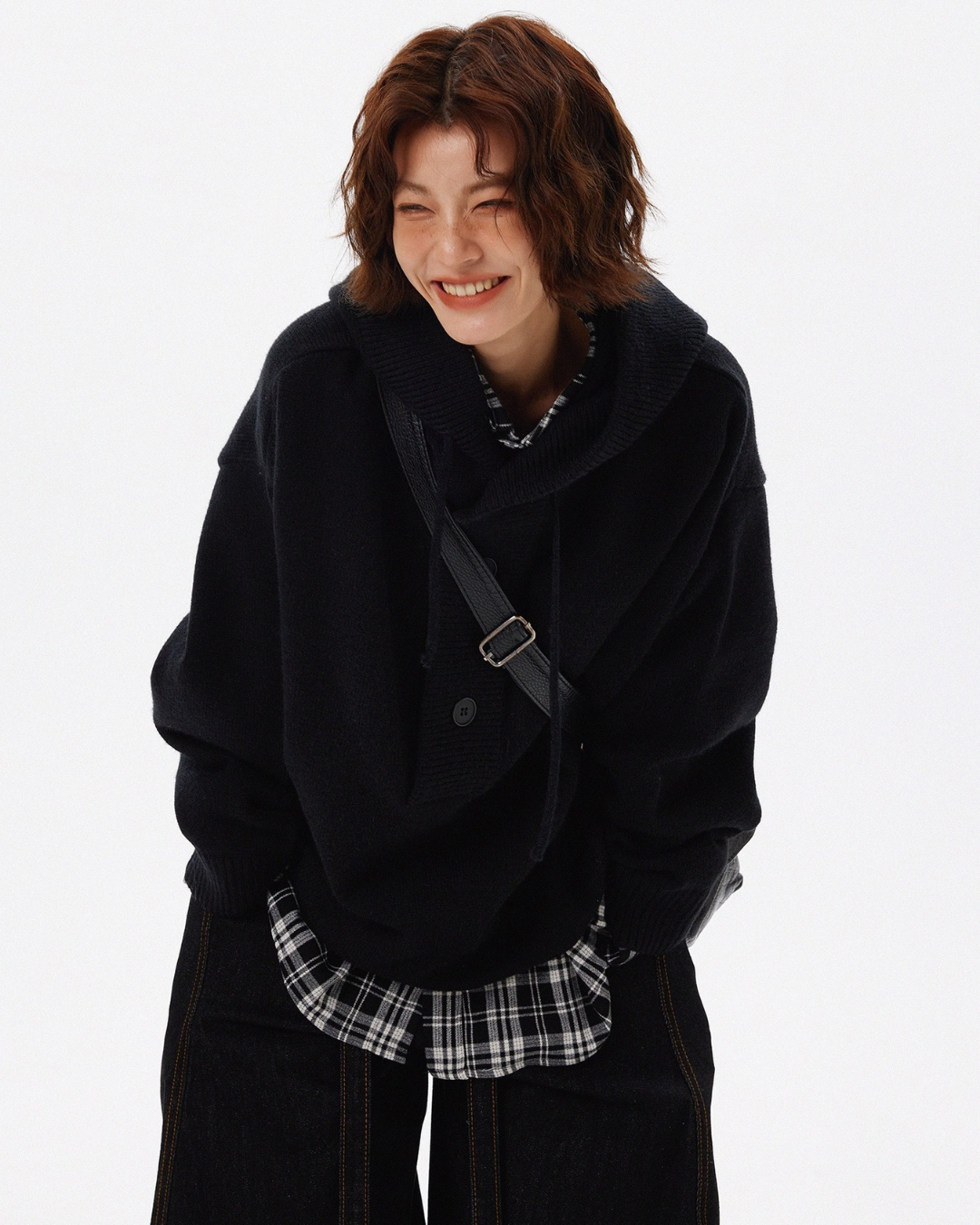 Knit Button Hoodie