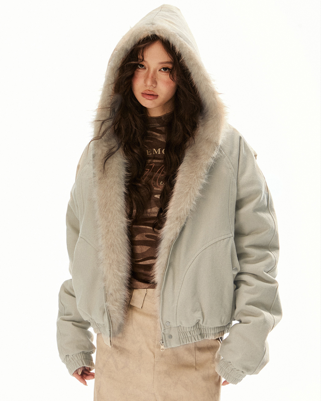 Faux Fur Hooded Jacket