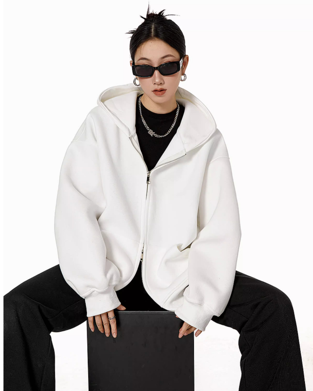 Volume Zip Hoodie