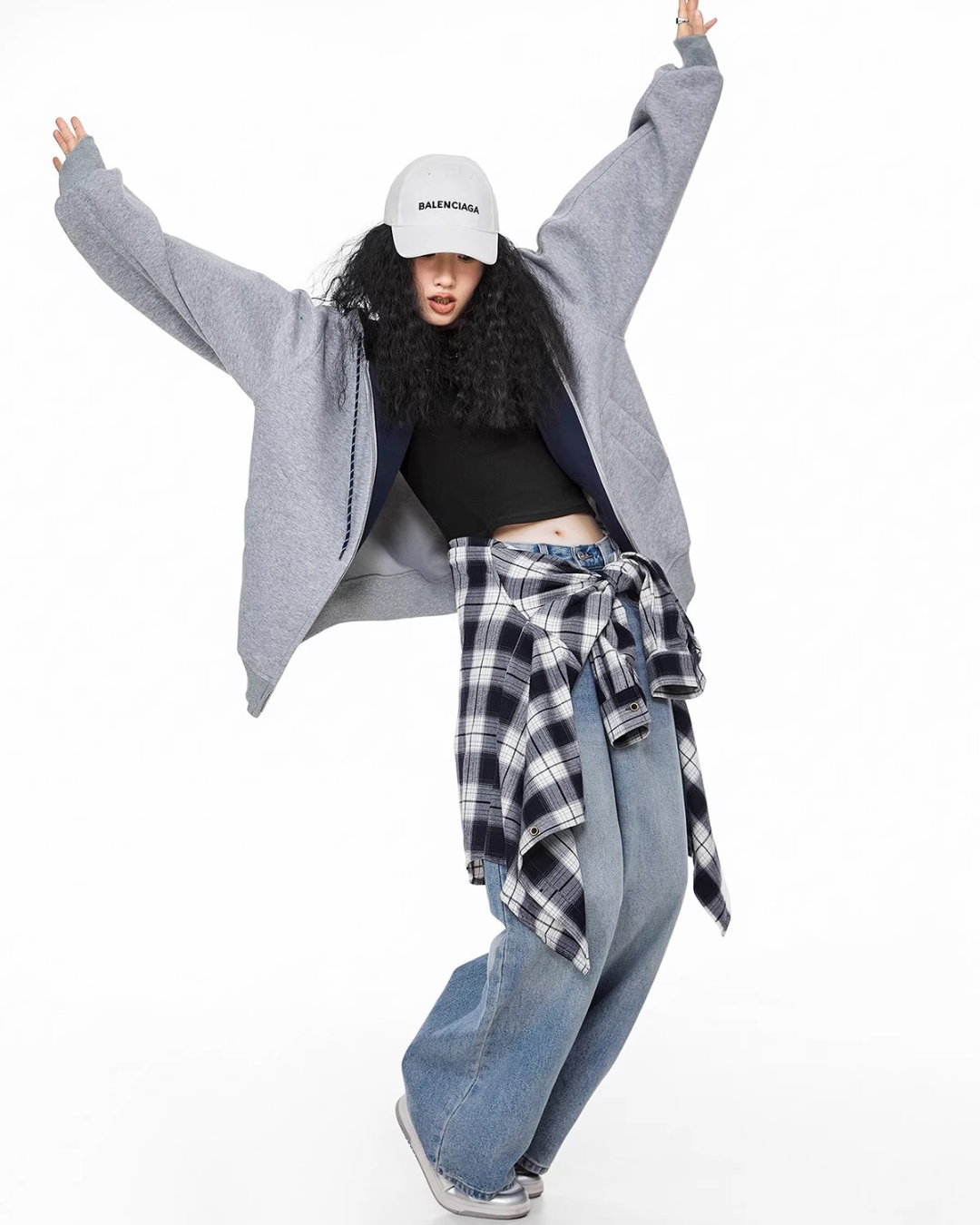 Contrast Zip Hoodie