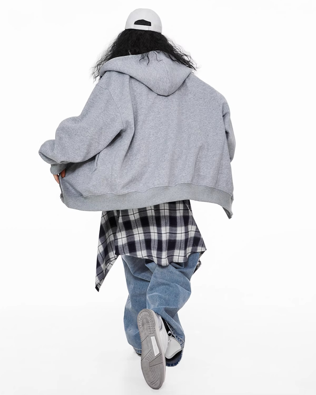 Contrast Zip Hoodie