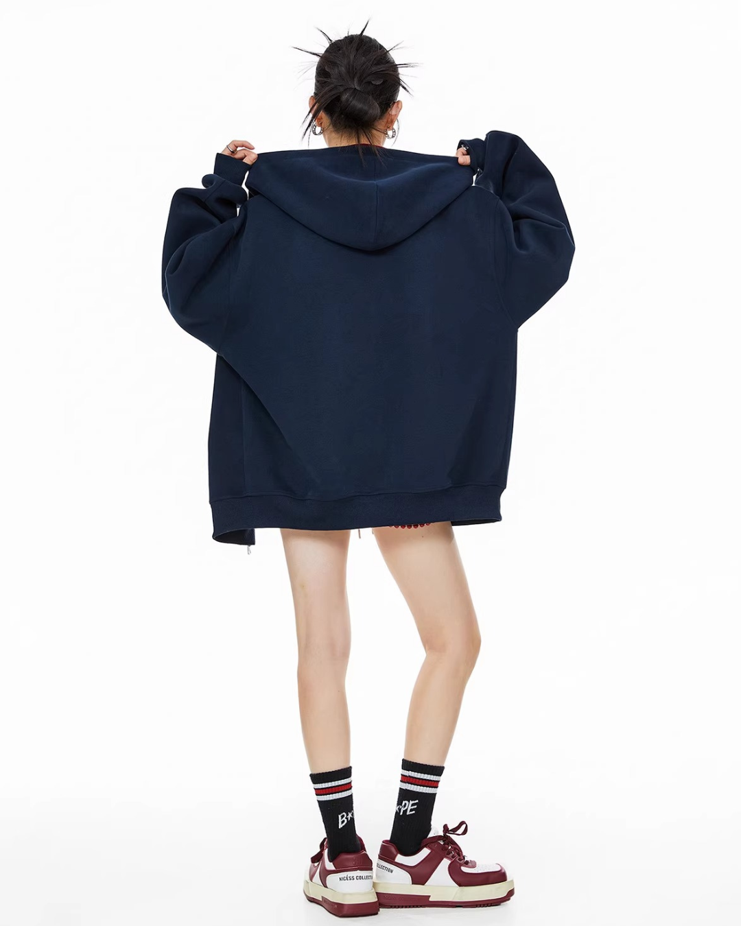 Contrast Zip Hoodie