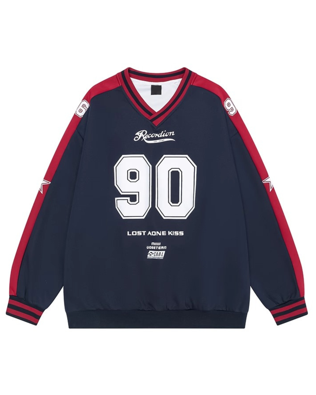 Varsity Number V-Neck Sweat