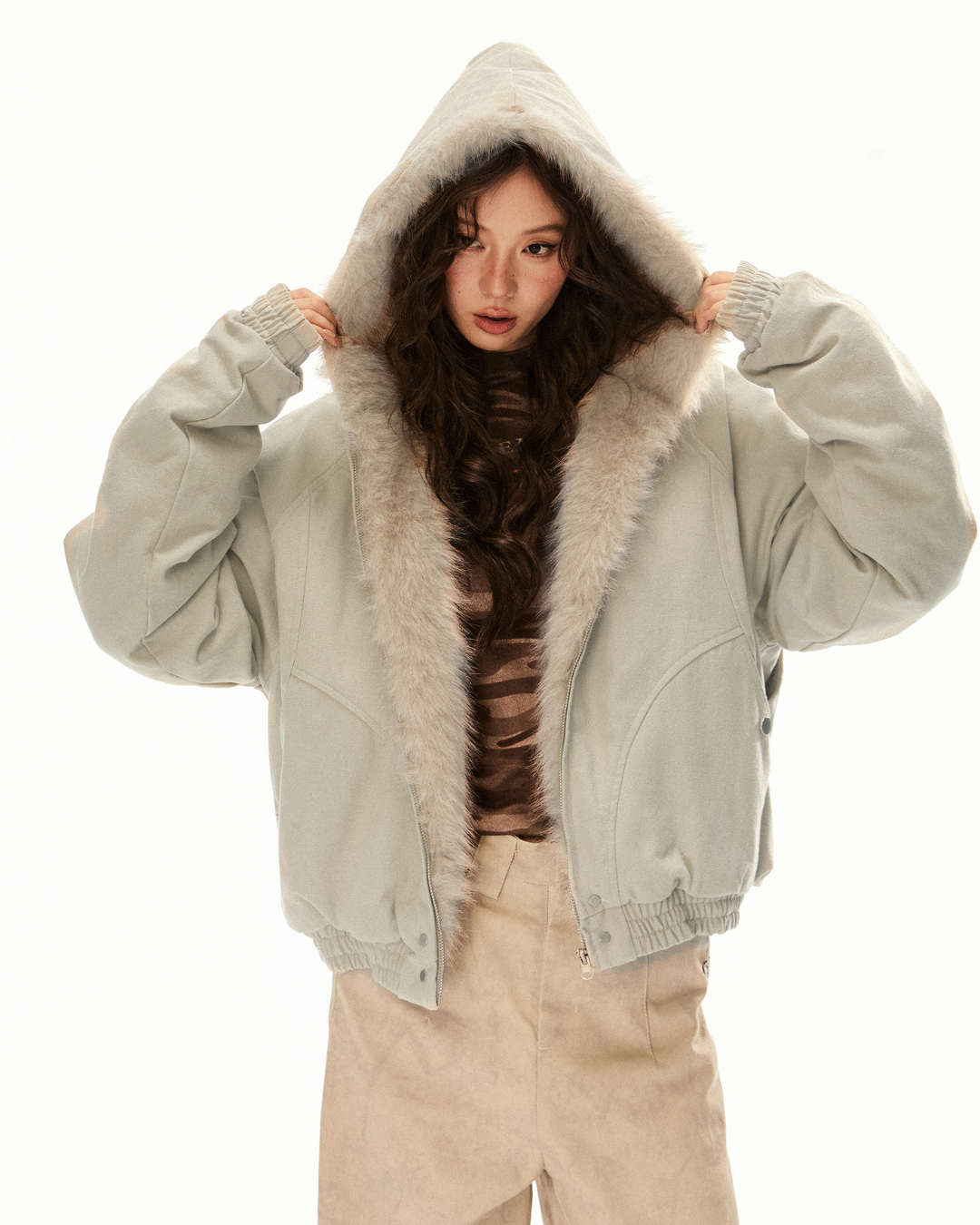 Faux Fur Hooded Jacket