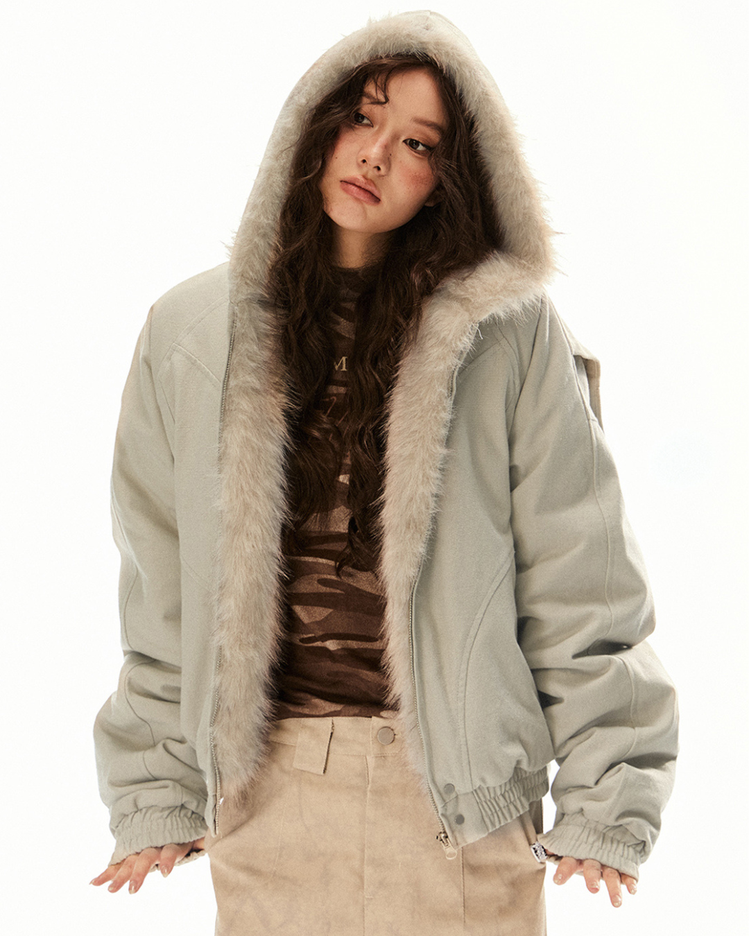 Faux Fur Hooded Jacket