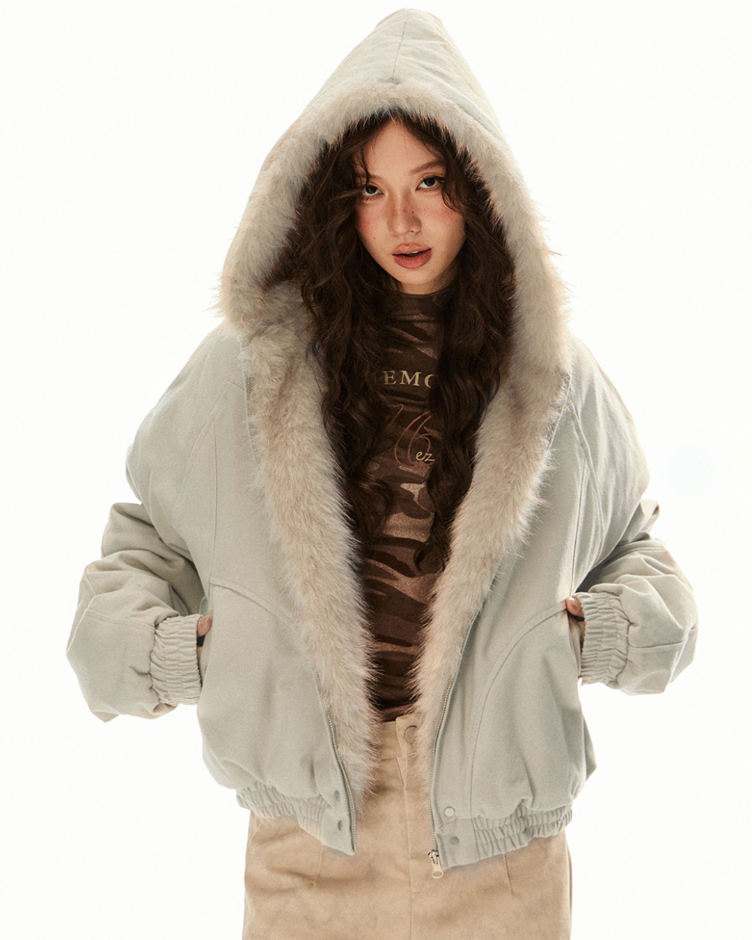 Faux Fur Hooded Jacket