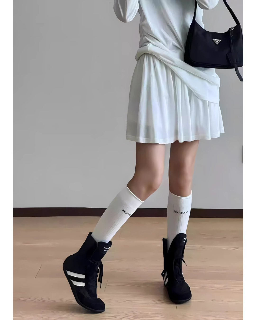 2color Knee Socks
