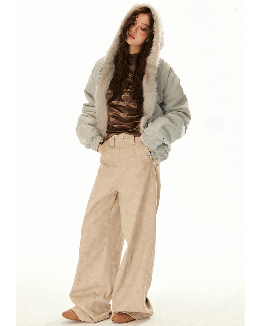 Faux Fur Hooded Jacket