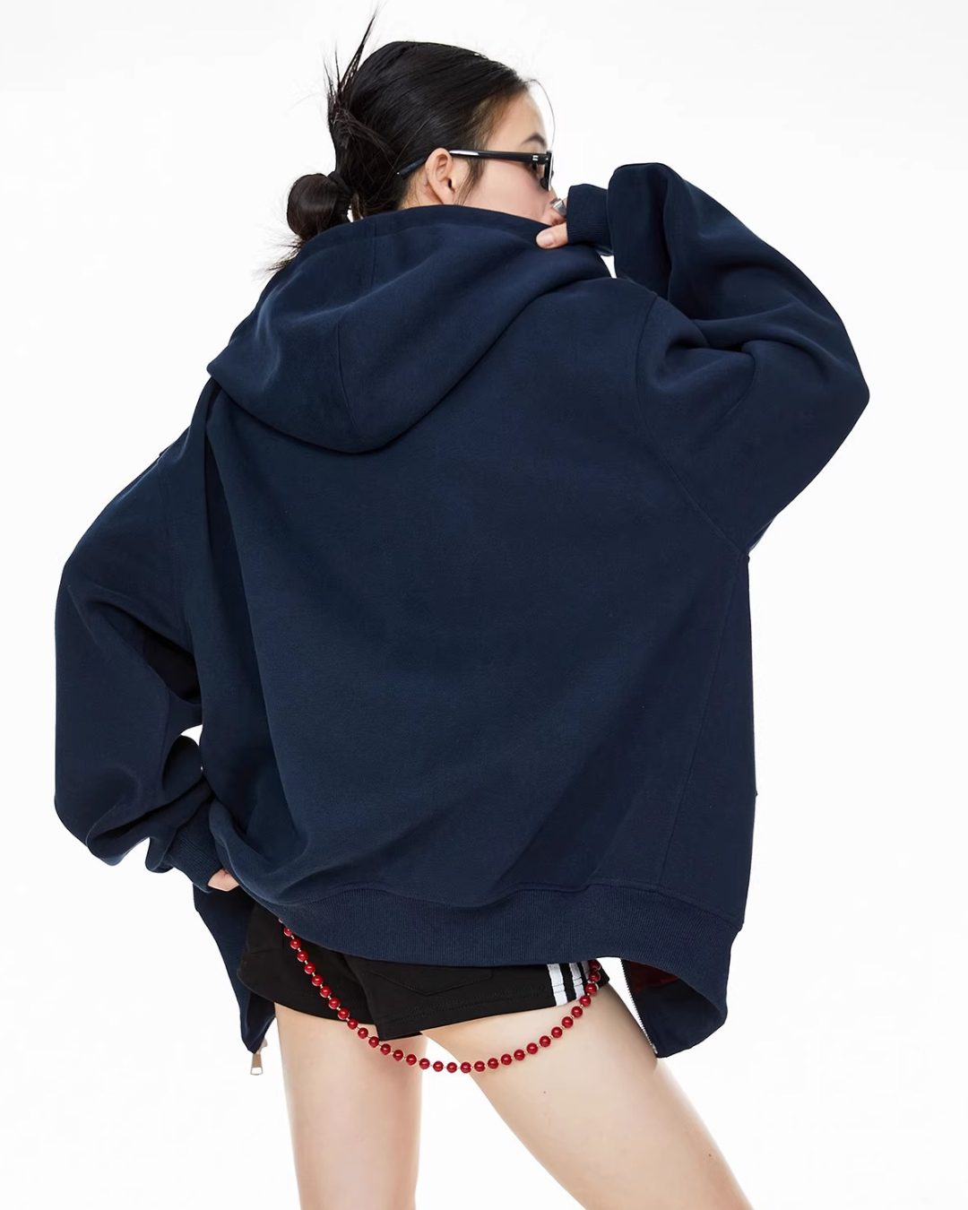 Contrast Zip Hoodie