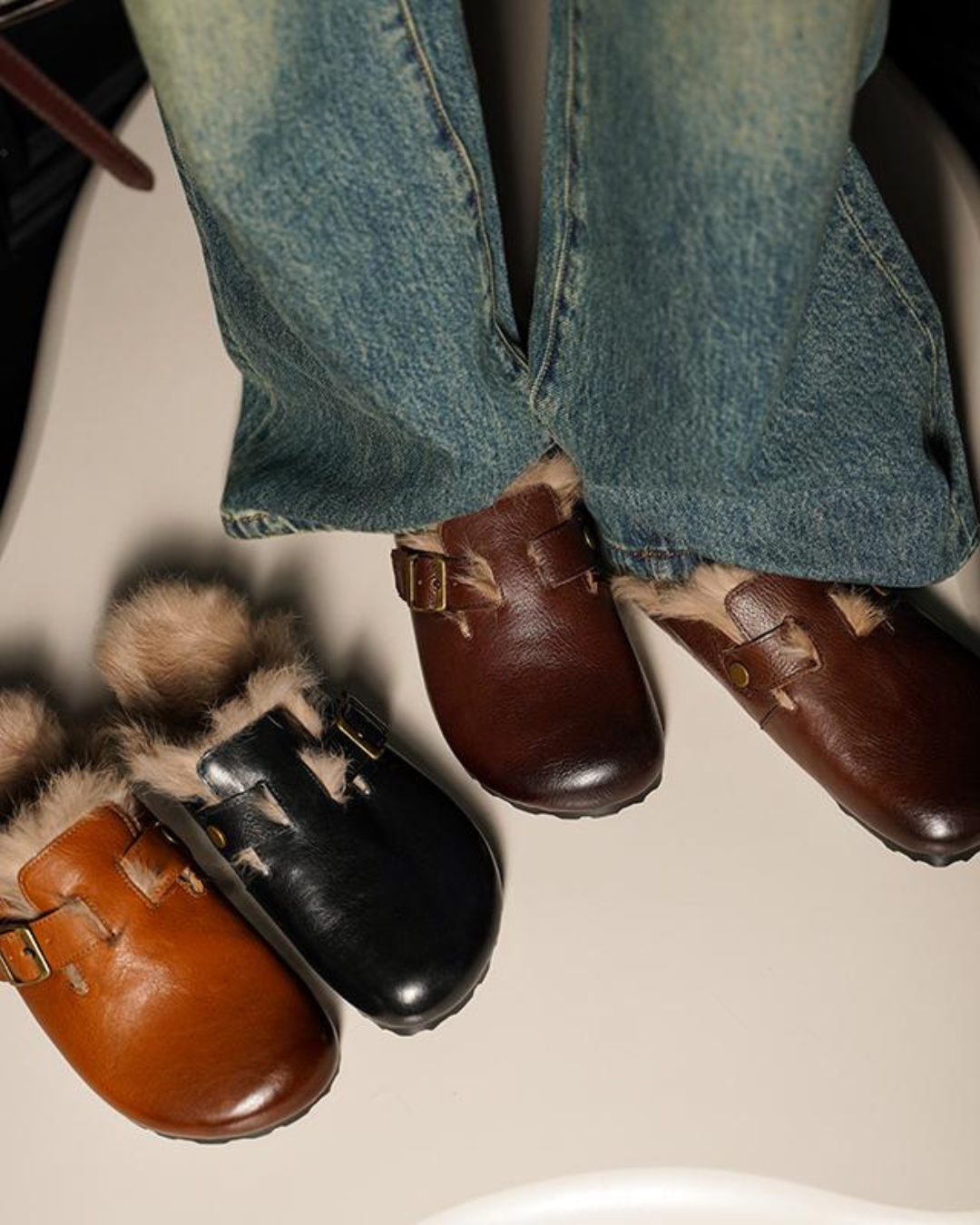 Fur Clog Shoes
