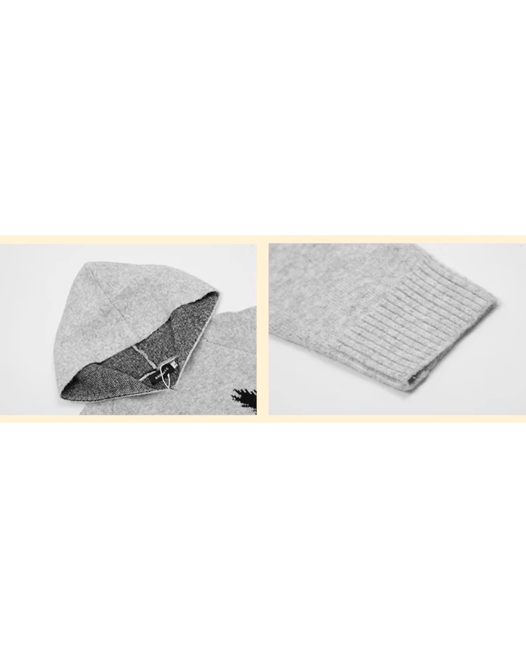Animal Graphic Knit Hoodie