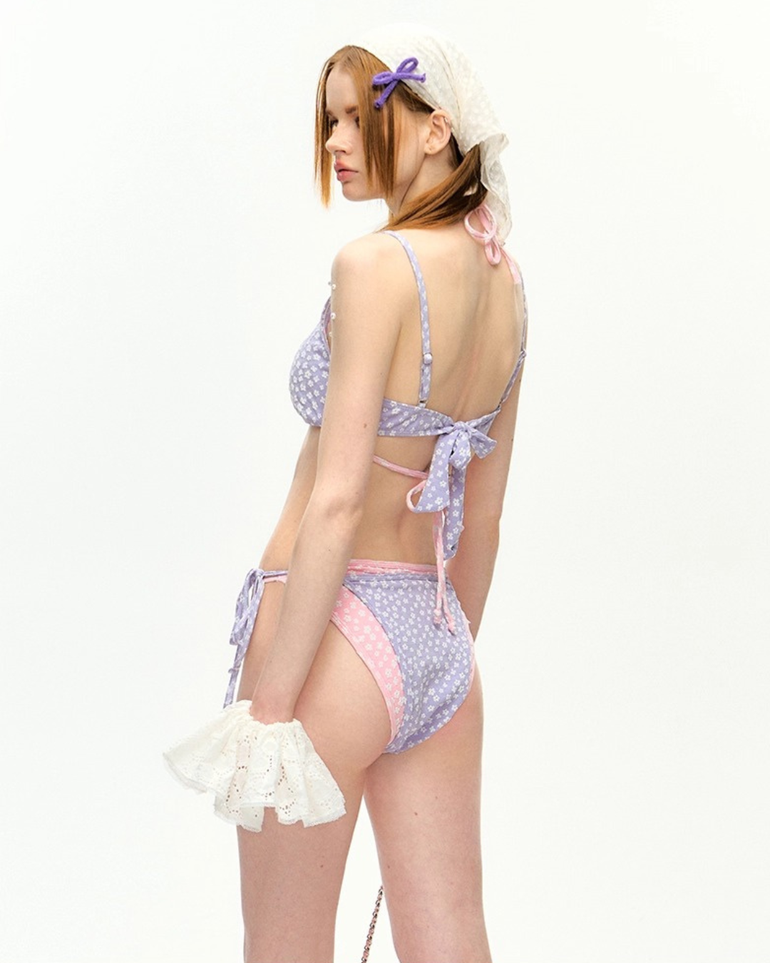 Pastel Flower Layer Bikini [2-piece]